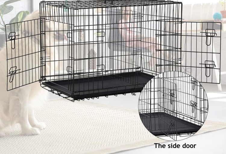 Large 2 Door Folding Pet Kennel/Dog Crate 36x23x24