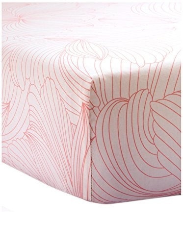 Anne de Solène Twist Flat Sheet, Powdery Pink, Queen 100% Cotton