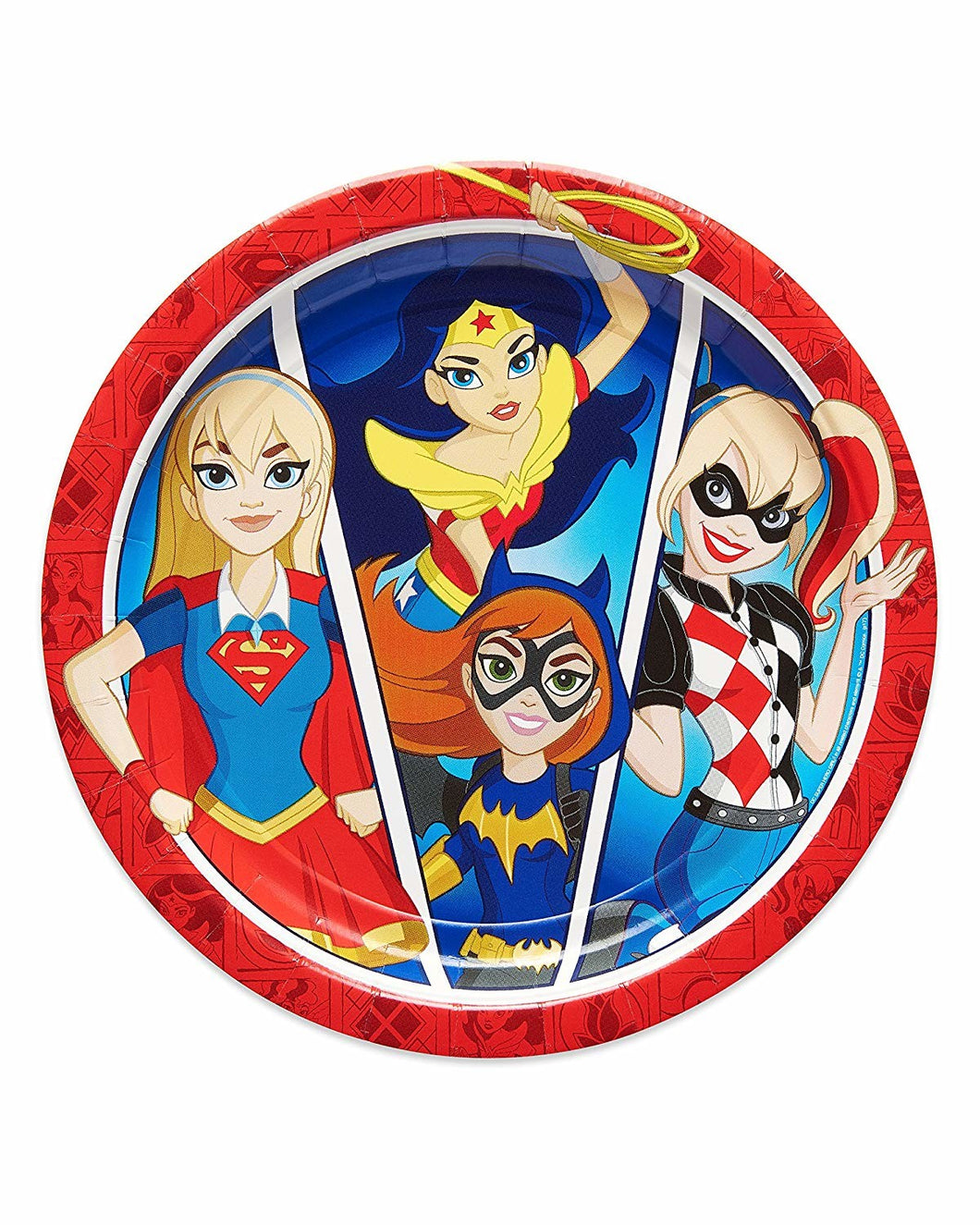 American Greetings DC Super Hero Girls Party Supplies, Paper Plates (8-Count)