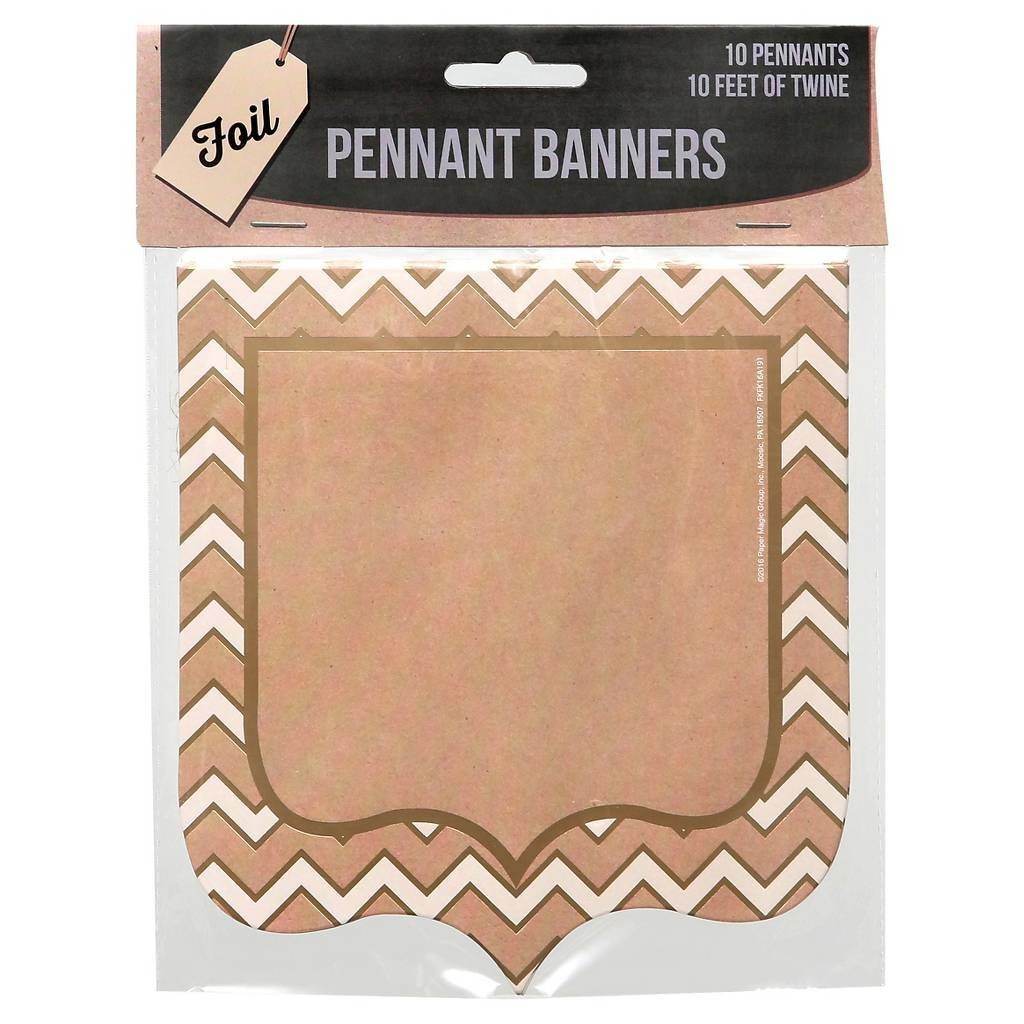 Paper Magic® Pennant Banners Chevron Foil - 10 ct