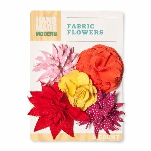 Hand Made Modern - Canvas Fabric Flowers - Warm Colors