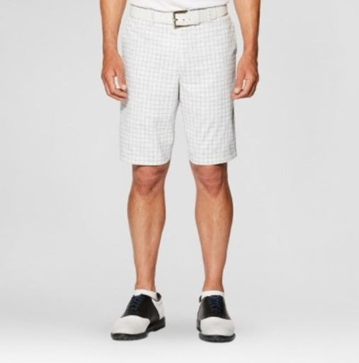 Jack Nicklaus Men's Windowpane Golf Shorts - White 28