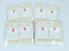 Load image into Gallery viewer, 4 Packs of 8 Count - White with Floral Design, Pink Tie Strings
