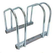 Load image into Gallery viewer, 2 Bike Bicycle Stand Parking Garage Storage Organizer Cycling Rack Silver Twin

