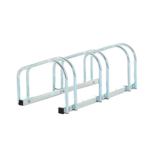 Load image into Gallery viewer, 3-Bike Floor Bike Stand-Silver Bicycle Rack Stand Parking Mounted Holder
