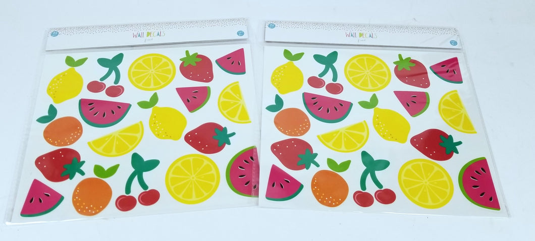 2 Sheets of 26 Count Each - Decorative Wall Art for Any Occasion - Fruit