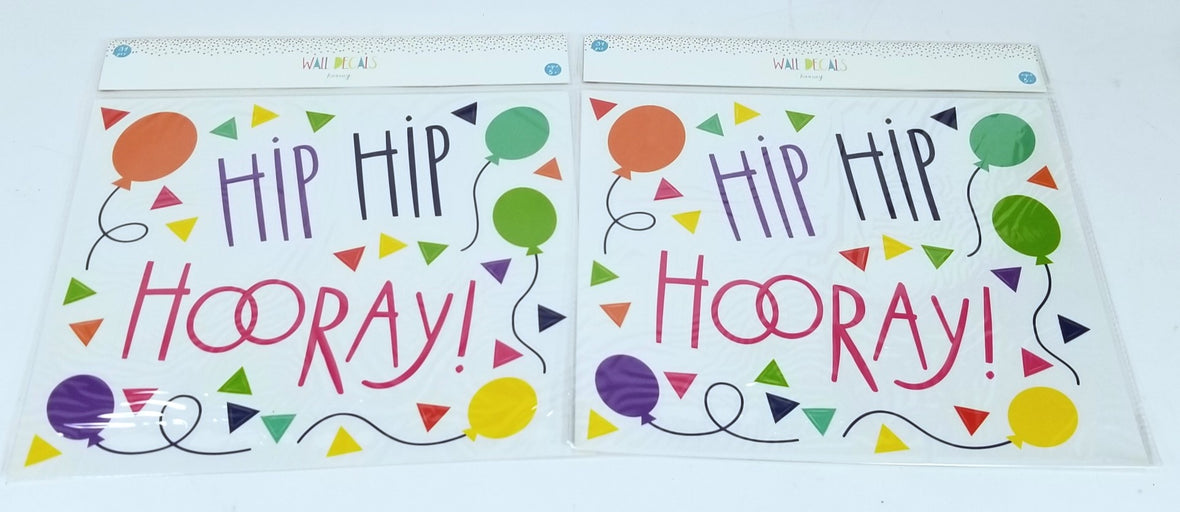 2 Sheets of 31 Count Each - Decorative Wall Art for Any Occasion, Hooray