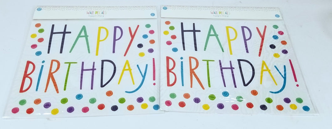 2 Sheets of 47 Count Each - Decorative Wall Art for Any Occasion, Happy Birthday