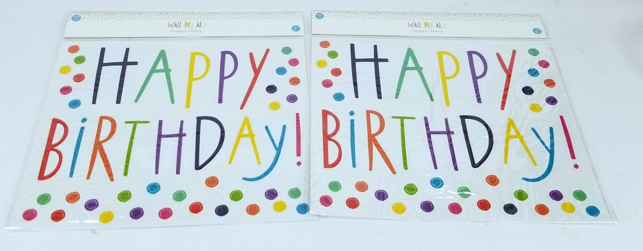 2 Sheets of 47 Count Each - Decorative Wall Art for Any Occasion, Happy Birthday