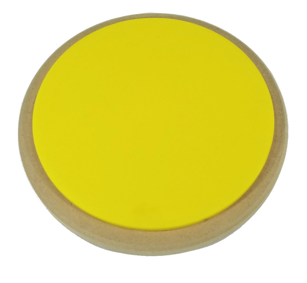 8in Drum Pad Practice Drum Set Accessories Color Drum Mute Pads - Round, Yellow