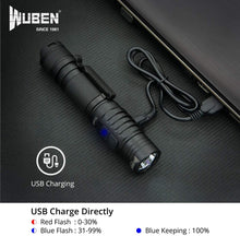 Load image into Gallery viewer, WUBEN TO40R LED Flashlight 1200 Lumens USB Rechargeable Waterproof 5 Modes
