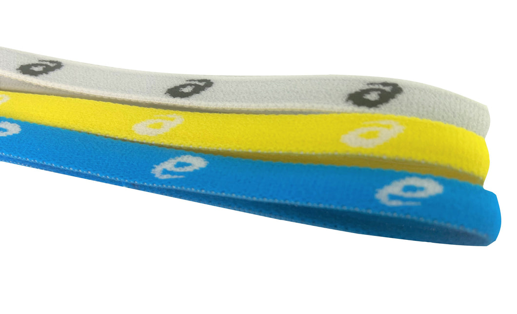 <p>asics Team Aerobic Headband 3-Pack Blue Yellow & White Comfort Fit - One Size</p>