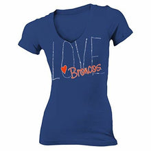 Load image into Gallery viewer, Boise State Broncos W Deep V Short Sleeve Tee, S, Royal
