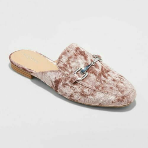 Women's Merona Kona Pink Backless Mule Slip On Loafer Flats - Pink - 10 - New