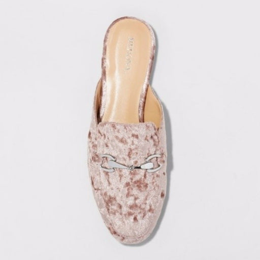 Womens Merona Kona Pink Backless Mule Slip On Loafers Flats Color:Pink, Size:9.5