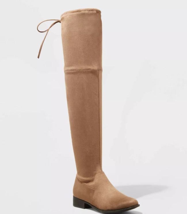 A New Day Women's Sidney Over the Knee Fashion Boots - Wide Width - Taupe - 6.5