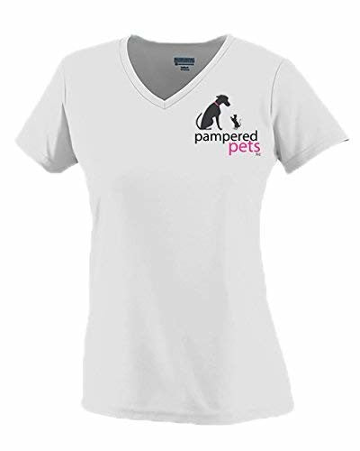 Pampered Pets Ladies Augusta Wicking V-Neck T-Shirt