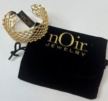 Load image into Gallery viewer, nOir Replay Bracelet Cuff, 18K Gold-Plated Brass with Crystal Accents, One Size
