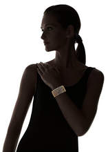 Load image into Gallery viewer, nOir Replay Bracelet Cuff, 18K Gold-Plated Brass with Crystal Accents, One Size

