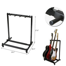 Load image into Gallery viewer, Zenison 3 Instrument Guitar Stand Display Rack Folding Padded All Guitars
