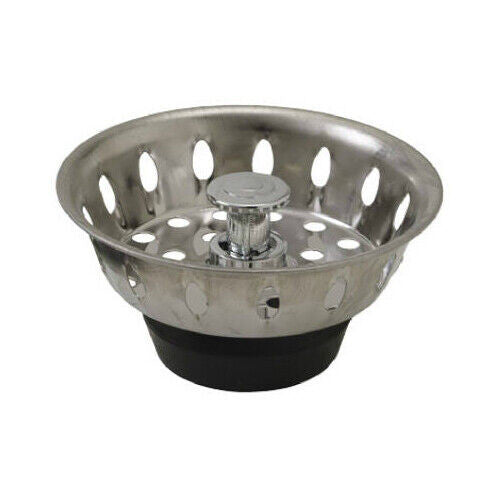 Master Plumber 223-800 Stainless Steel Basket Sink Strainer, Chrome Finish