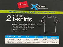Load image into Gallery viewer, Hanes Men&#39;s 2XL Blue/Grey 2-Pack X-Temp Performance Cool Crew Neck T-Shirts
