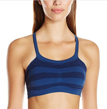 Load image into Gallery viewer, Hanes Women&#39;s Ultimate Bandini ComfortFlex Multiway Wirefree Bra XS Blue Stripe
