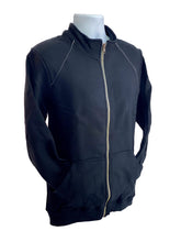 Load image into Gallery viewer, GILDAN Platinum Men&#39;s Cadet Collar Cotton Full Zip Sweatshirt BLACK Medium

