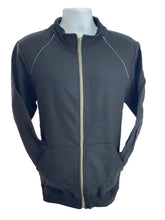 Load image into Gallery viewer, GILDAN Platinum Men&#39;s Cadet Collar Cotton Full Zip Sweatshirt BLACK Small
