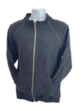 Load image into Gallery viewer, GILDAN Platinum Men&#39;s Cadet Collar Cotton Full Zip Sweatshirt BLACK XL
