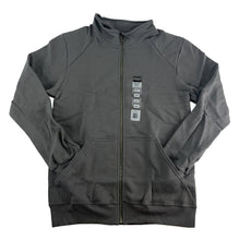 Load image into Gallery viewer, Men&#39;s Cadet Collar Full Zip Sweatshirt Jacket by GILDAN Charcoal Gray Small
