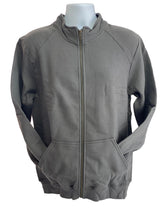 Load image into Gallery viewer, Men&#39;s Cadet Collar Full Zip Sweatshirt Jacket by GILDAN Charcoal Gray Small
