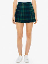 Load image into Gallery viewer, American Apparel Women&#39;s Plaid Tennis Skirt Green Plaid, RSAPW301W
