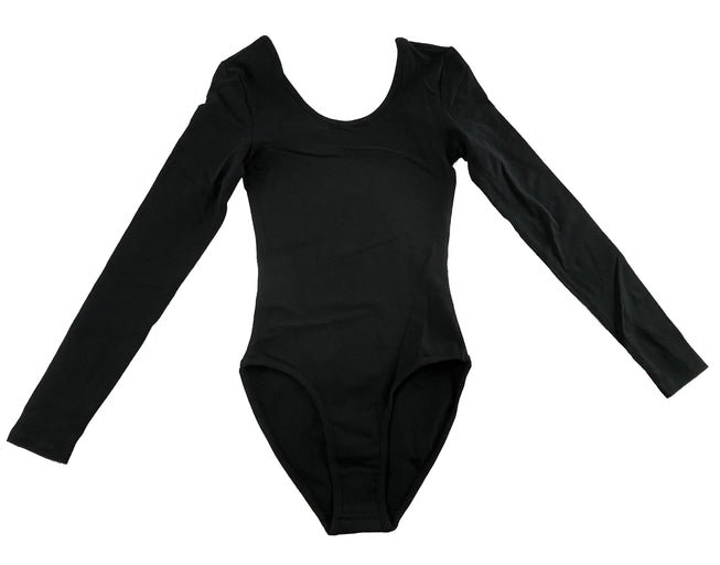 American Apparel Women's Cotton Spandex Long Sleeve Double U-Neck Bodysuit, XS