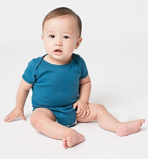 American Apparel Organic Baby Short-Sleeve One-Piece, Galaxy Blue, 12-18 Months