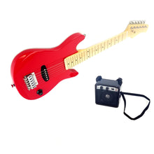 Load image into Gallery viewer, Kids 30 Inch Electric Guitar Combo, 5W Amp Loudspeaker, Solid Wood Body, Color: Red
