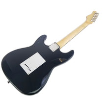 Load image into Gallery viewer, Full Size Right Handed Electric 6 String Guitar, Solid Wood Body and Bolt on Neck, Cable and Tremolo Arm, Color: Gloss Black
