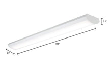 Load image into Gallery viewer, Metalux Lights (4WPLD3240R) 3.58 ft. White Low Profile Linear Integrated LED Wrap Light Fixture
