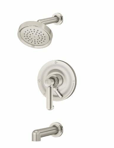 Symmons S-5302-STN Museo Single Handle Tub and Shower Faucet with Integral Diverter, Chrome