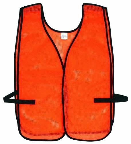 MCR Safety V201BA Polyester Mesh General Purpose Safety Vest with Break Away, Fluorescent Orange