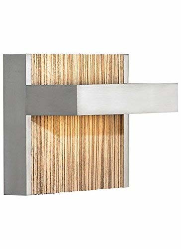 LBL Lighting WS696ZESCLED277 Wall Lights with Zebra Insert Shades, Nickel