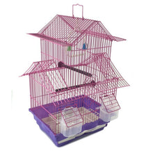 Load image into Gallery viewer, Bird Cage 18&quot; Hanging Wire Bird House PINK
