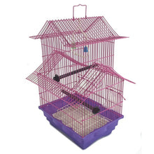 Load image into Gallery viewer, Bird Cage 18&quot; Hanging Wire Bird House PINK
