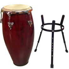 Load image into Gallery viewer, 11&quot; inch Conga Hand Drum Natural Rawhide Head with Drummer Stand,
