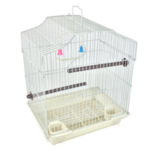 Load image into Gallery viewer, Bird Cage 14&quot; Hanging Wire Bird House WHITE

