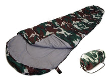 Load image into Gallery viewer, SLEEPING BAG - MUMMY Type 8&#39; Foot CAMOUFLAGE USA CAMMO 20+ Degrees Carry Bag NEW
