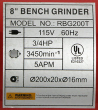 Load image into Gallery viewer, ELECTRIC BENCH GRINDER - 8&quot; inch - POWER TOOL HOT NEW!
