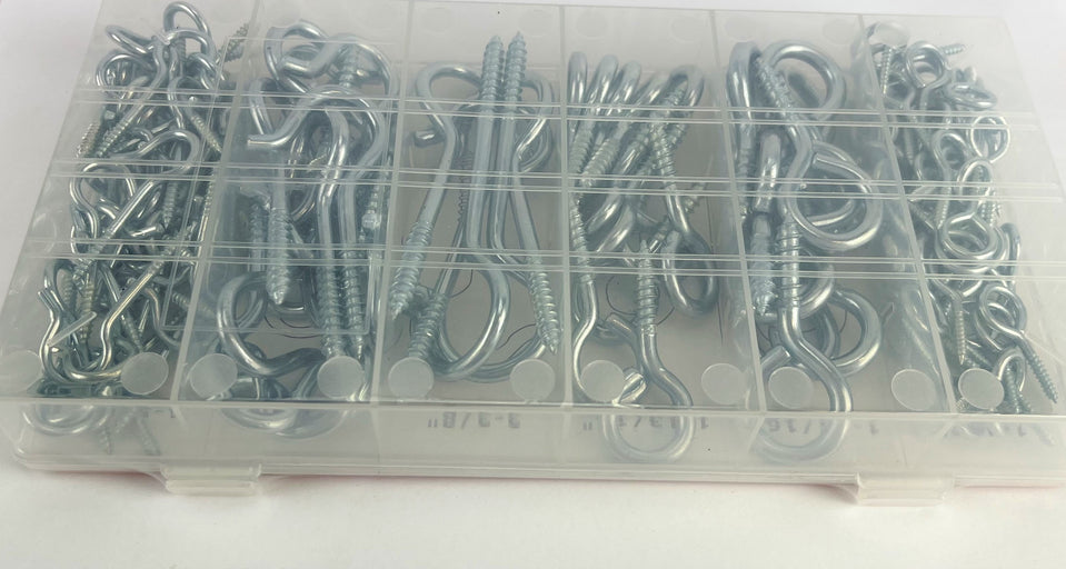 151 Piece Eye Bolt Screw Hook Assorted Set TAIAE151 White Dog Brand