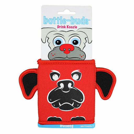 Kidkusion Inc. Bulldog Mascot Bottle Bud  - Collegiate Collection - Red/Black