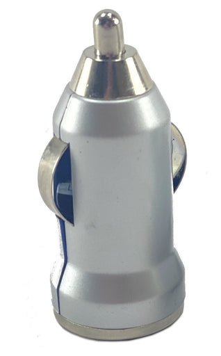 USB Car Charger Cigarette Lighter Socket 12 Volt Converter Silver Output 5V 1Amp